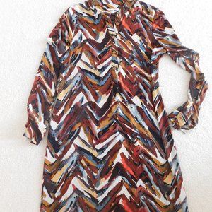 SHELBY & PARKER DESIGNER INSPIRED CHEVRON JERSEY DRESS SZ 6